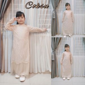 (ZAYIN COLLECTION) DRESS ANAK// MAXI ANAK// GERALDINE KIDS S-M LD 70CM DAN 74CM USIA 3-6TH (TERGANTUNG ANAK.) BAHAN TILE RUBY MUTIARA SLETING BUKALAPISAN FULL MOSCREPE.