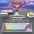 Inplay BK680 RGB Membrane Wired Keyboard Raibow Light Waterproof Smooth Gaming Keyboard For PC Laptop. 