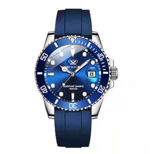 Kefeious new waterproof luminous mens watch with silicone strap and calendar feature is a hot-selling item on Douyin Live and AliExpress
