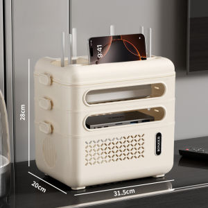 Tầm nhìn 1/2/3/4 lớp Wifi hộp đặt Bộ định tuyến Ổ cắm điện để bàn dây lưu trữ hộp cáp quản lý sắp xếp Cáp Phích Cắm Điện Giỏ Dây cáp Phích Cắm Điện Giỏ dây Giỏ giữ đồ