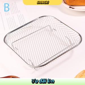 SHNGki 1PC Nồi chiên không khí giá Stackable Nướng Giá thép không gỉ Nướng Giỏ chống dính Airfryer khay dây giá Giỏ nhà bếp tiện ích