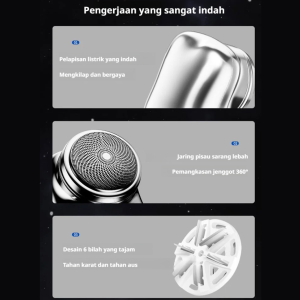 Waterproof Travel Electric Portable Shaver for All Seasons Men  Efficient Shaving  Lightweight  Instant Charge  Perfect for Travelers and Family Use