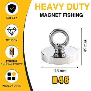 Super Strong Neodymium Fishing Magnets Heavy Duty Rare Earth Magnet with Countersunk Hole Eyebolt