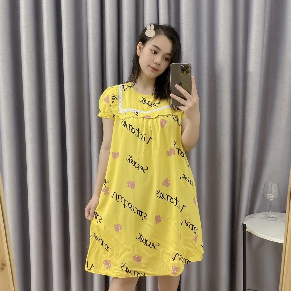 Áo đầm váy ngủ vải thun lạnh cao cấp 012p 2061