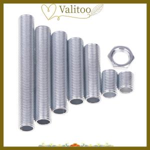 [Valitoo] 10Pcs M10 Lamp Tooth Tube Metal Hollow Threaded Tube Screw Nut Lamp Cap Galvanized Chandelier Connect Rod Fixed Base