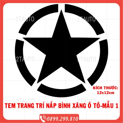 [GIÁ SIÊU RẺ] Tem dán nắp bình xăng ô tô xe hơi chống nước chống phai màu mẫu mã đa dạng độc đáo - MẪU 1