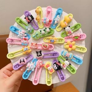 Sanrio Hair Clip Set Cinnamoroll Kuromi My Melody Girl Sweet Cute Hair Clip Childrens Cartoon Hello Kitty Hair Accessories Gift