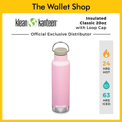 Klean Kanteen Insulated Classic 20oz Water Bottle (with Loop Cap)