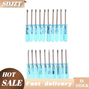 SDJZT 10 cái dụng cụ tuốc nơ vít đầu nhọn chữ thập bỏ túi mini tay cầm bằng nhựa