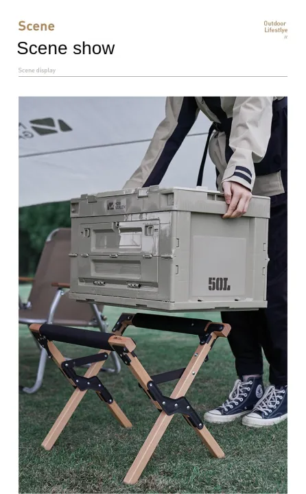 MOBI%20GARDEN%20Stand%20Mount%20Shelving%20Rack%20Bracket%20Exquisite%20Portable%20Multi-Functional%20Folding%20Storage%20Shelf%20Outdoor%20Hiking%20Travel%20Beach%20Picnic%20Equipment%20Mounting%20Table%20Shelf%20Beech%20Wood%20For%20Coolers%20Water%20Storage%20Container%20W/%20Bag%20Heavy%20Duty%20Original%20Mobigarden%20-%20Image%208