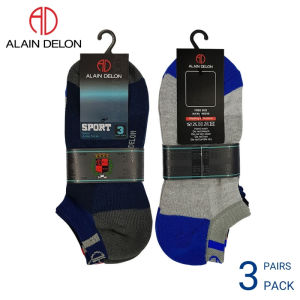 ALAIN DELON COTTON SPANDEX ANKLE LENGTH SPORT SOCKS (3 pairs) ADS18