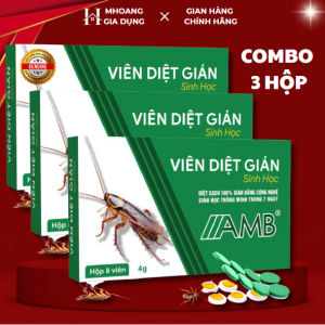 [COMBO 3hộp] Thuốc diệt gián sinh học AMB  diệt tận gốc tất cả các loại gián hiệu quả an toàn cho người và vật nuôi