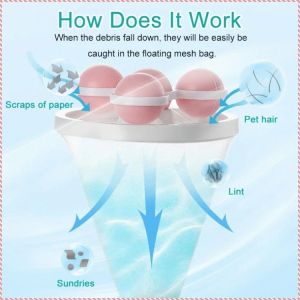Laundry Ball Float Filtration Powerful Laundry Bag Sticky Hair Dry Cleaner Easy to Clean