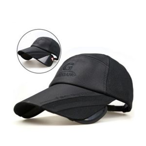 HULEQQI UV Protection Stretchable Widen Brim Hat Waterproof Mesh Breathable Mens Sunshade Cap Sun Hat Lightweight Long Visor Baseball Cap Summer