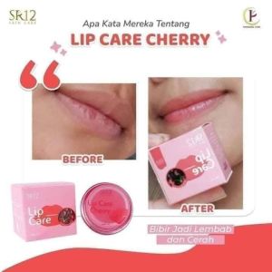 lip balm pemerah bibir lip care natural dan cherry SR12 pelembab bibir kering dan pecah pecah aman BPOM halal MUI
