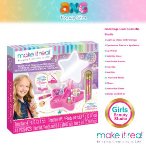 Make It Real Backstage Glam Cosmetic Studio (2512) Safety Non-Toxic Cosmetic Makeup Kit Teen Kids for Girls