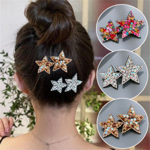 Vintage Star Rhinestone Hair Clip For Women Hairpins Fashion Shiny Barrettes Side Clip Hairgrips Girls Hair Accessories Headwear