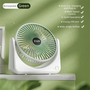 PWD0442 Rechargeable Mini Fan Lightweight Strong Wind Portable Electric Fan Air Circulation Silent Design TriPole Desk Fan Outdoor