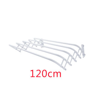 Heavy Duty Wall Mounted Foldable Sampayan Carbon Steel Retractable Laundry Drying Rack 5 Rails Space Saving Clothes Rack for Balcony Indoor Use Size 60cm /80cm /120cm