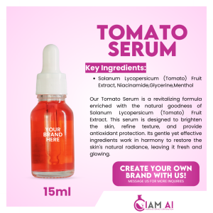 Tomato Serum 15ml -  With Niacinamide and Menthol to Refresh and Even Skin Tone