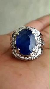 CINCIN BATU PERMATA ROYAL BLUE SAFIR ASLI ORIGINAL