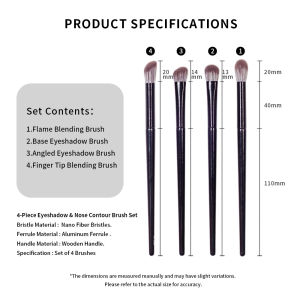 BAYBEYLA Eye shadow nose shadow brush 4 sets & eye shadow brush nose shadow brush finger brush