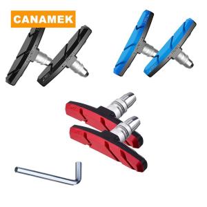 【CANAMEK】 1 Pair Durable Bicycle Silent Brake Pads Riding Brake Mount Pad Shoe Block Rubber Pads Long Lasting Good