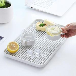 ZYJC SHOP 1 cái Làm sạch dễ dàng Máy sấy tấm Sử dụng nhiều lần Hai lớp trắng Giá sấy bát đĩa Khay trái cây Người tổ chức bếp Tấm Rack