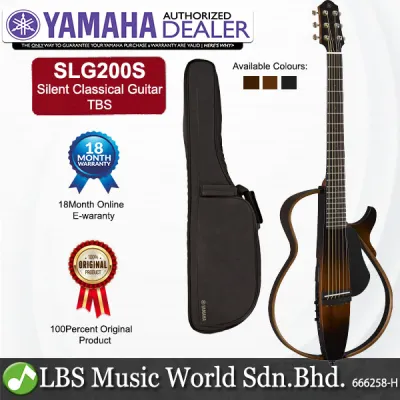 Yamaha SLG200S Silent Acoustic Electric Guitar Steel String With Pickup Natural (SLG200 SLG 200S)