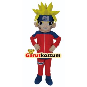 Kostum maskot badut narotu oren biru setelan dewasa lucu costume termurah