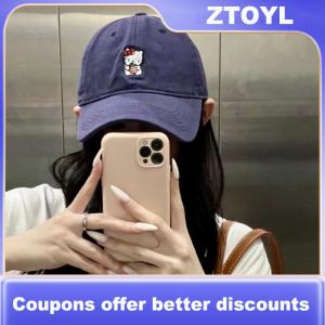 【ZTOYL】 Cute Y2k Hello Kitty Embroidery Baseball Cap Student Cap Summer Outdoor Sun Hat Casual All-match Accessories