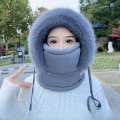 Winter Face Mask Neck Warmer Hat With Fleece Lining Warm Ear-protecting Ski Hat. 