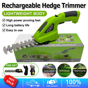Cordless Hedge Trimmer 7.2V Rechargeable Mower Household Cordless 2-in-1 Mower Hedge Trimmer Electric Grass and Shrub Hedge Trimmer Weeding Machine Grass Trimmer Saw Garden
