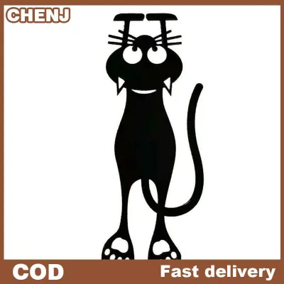 CHENJ 1 chiếc Đánh dấu sách hình mèo đen dễ thương dành cho sách đánh dấu sách 3D bằng nhựa hình động vật độc đáo quà tặng cho học sinh và giáo viên văn phòng phẩm sáng tạo