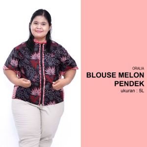 Blouse Big Size Wanita Atasan Batik Lengkap L-XL-2L-3L-4L-5L-6L-7L Model Blus Jumbo Seragam Batik / Blus Pendek Big Size Formal / Atasan Kerja Wanita Jumbo Kantor / Blouse Jumbo Formal