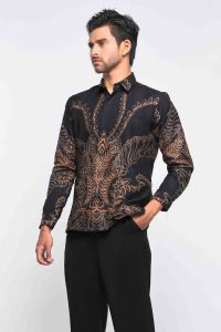 KEMEJA BATIK PRIA HALUS TERBARU FASHION PRIA BAJU LENGAN PANJANG KANTOR CASUAL Gunungan KBMAN 003