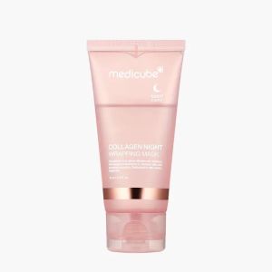 Medicube Collagen Night Wrapping Mask - Elasticity & Hydration Care Reduces Sagging & Dullness - Hydrolyzed Collagen