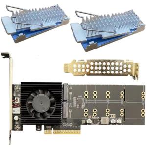 4พอร์ต NVMe SSDs ขยาย PCIe4.0 X8อินเตอร์เฟส16กิกะไบต์/วินาทีแบนด์วิดท์ปลั๊กและเล่นกับการติดตั้งด้วยเทอร์มอล