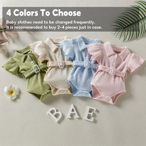 Baby Romper  For Girls 0 3 6 9 12 Months Short Baby Ootd For Girl Blue Pink Green Baby Outfit For Newborn