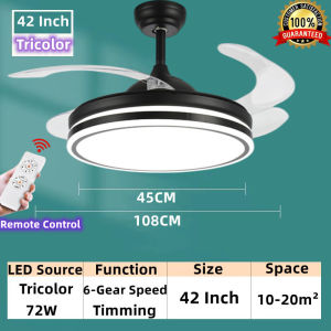 Chandelier With Fan 42 Inch Luxury Ceiling Fan With Lights Intelligent Remote Control 6-speed Wind For Living Room/Dining Room /Bedroom Ceiling Fan Light