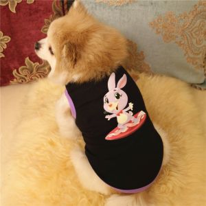 DY Loving Pet Carton Cute Rabbit Printed Cotton Breathable Dog Mini Clothes Costume