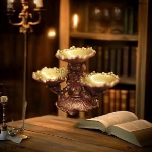 [COD] Springhooe 1 12 Dollhouse Retro Luxury Fruit Plate Model Doll Home Dessert Plate Living Room Decoration Toy Micro Scene Ornament