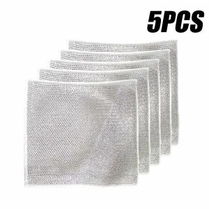 5/10/20/30PCS Multi-purpose Dishcloth Wet & Dry Wire Kitchen Cooktop Dishwashing Cloths Double-sided Wire Cloth