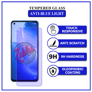 Tempred Glass Oppo Reno 5 / 5F Reno 6 / Reno 7 / Reno 7Z / Reno 8 / Reno 8T  Tempered Glass Blue Light Ray Anti Radiasi Cahaya Screen Protector Anti Gores Kaca