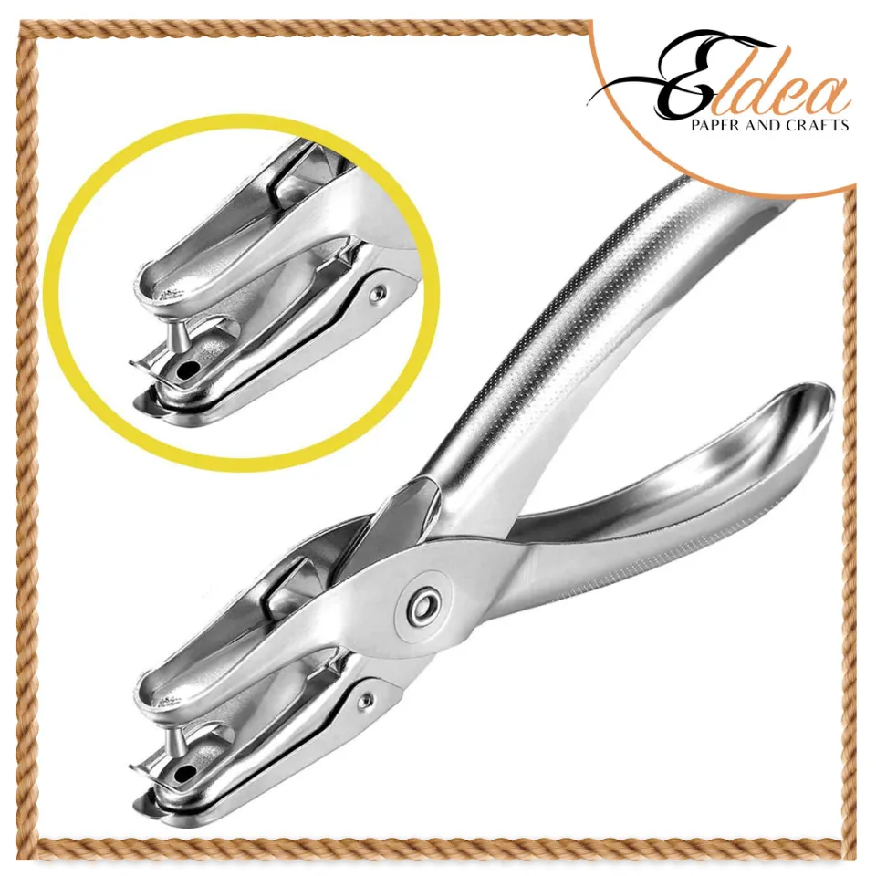 School Office Metal Single Hole Puncher Handheld Hole Puncher With Soft Grip 6mm Circle Shape DIY Paper Punch Binding Stationery