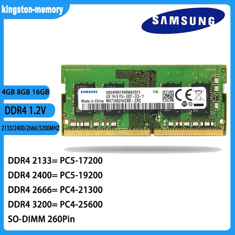 100% NEW Samsung Laptop ddr4 ram 8gb 4GB 16GB 32GB PC4 2133 2400