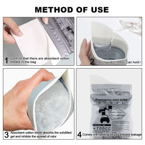 ⚡👍[In Stock] VIRWIR Disposable Emergency Urinal Bag Portable Camping Pee Pouch Travel Pee Bag Traffic Hour Emergency Portable Urine Bag Vomit Bag For Patients Men Women Kids