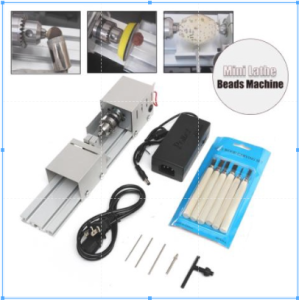 200W Mini Lathe Machine All-in-One for Wood & Metal - Beads Milling Grinding Polishing & Carving  DIY Woodworking Tool