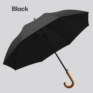 Large Golf Umbrella Windproof Strong 8 Ribs Wooden Handle Big Umbrella Business Style Sturdy Luxury Long Handle Umbrella Rain