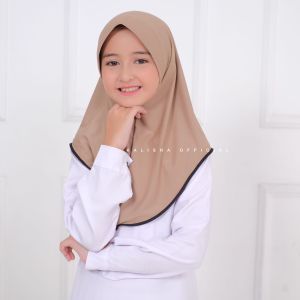 Kalisha - Amora Instan Jersey Size S Kerudung Anak Sekolah Hijab Instan Polet Terbaru